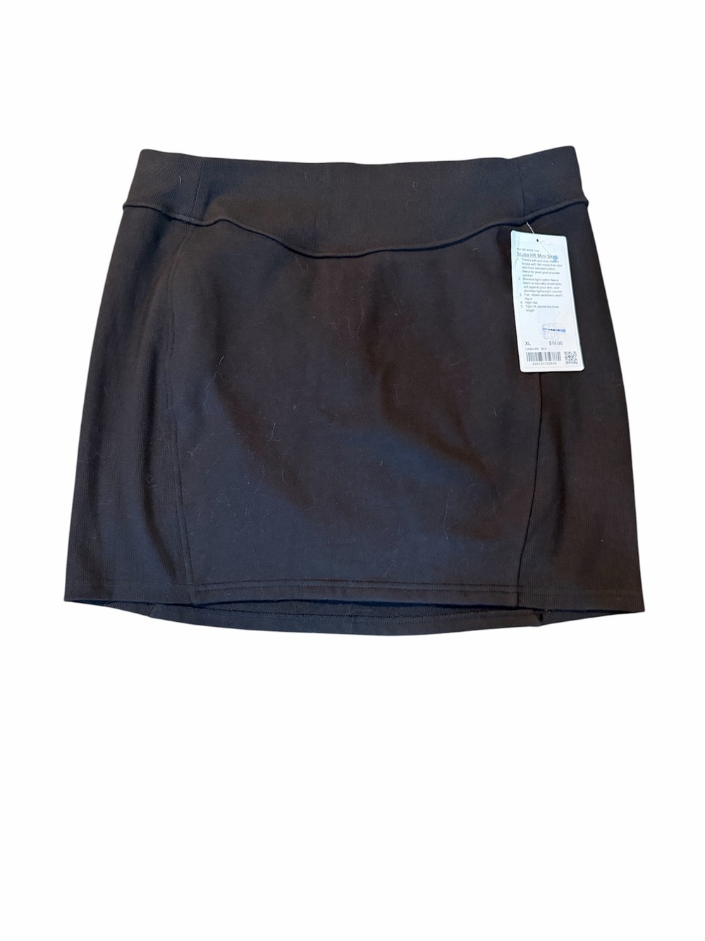 lululemon Scuba HR  Black Stretch Mini Skirt